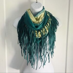 Fossil fringe ombré infinity scarf